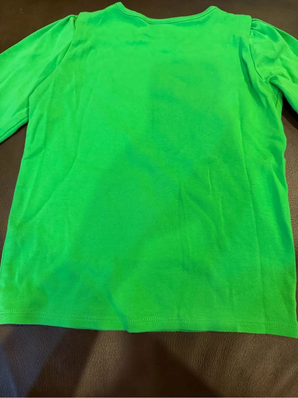 Gymboree Bright Green Long-Sleeve Tee with White Shamrock Graphic